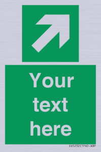 Custom Arrow Top Right Sign